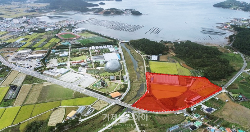 거제시 거제면 외간리 621-3번지 일대에 조성될 기후변화 체험관광정원