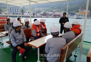 통영해경, 여객선 비상수색구조훈련 점검